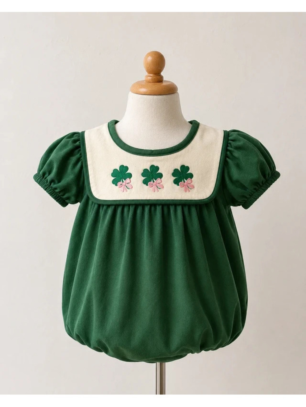 Marie Nicole Size 3-6 months Green Shamrock Bubble